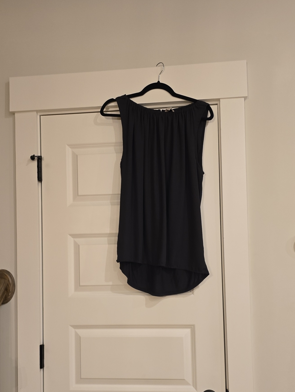 Women's Sleeveless Gathered Neck Tank Top